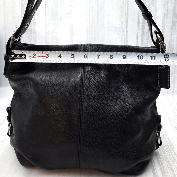 Coach 15064 Soho Black Pebbled Leather Convertible Crossbody Bag - Picture 14 of 16